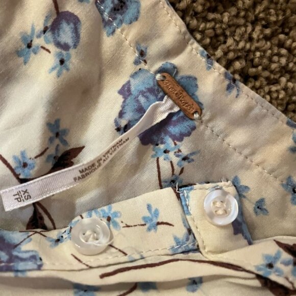 Free People Flower Fields Long Sleeve Button Mini Dress - Picture 6 of 7